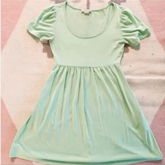 Urban Outfitters | Dresses | Lux Urban Outfitters Empire Waist Scoop Neck  Babydoll Dress Pockets Mint Green | Poshmark